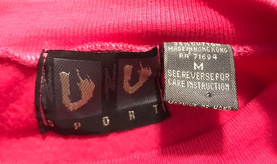 Vintage Nu Nu sport sweatshirt // hot pink wild p… - image 9