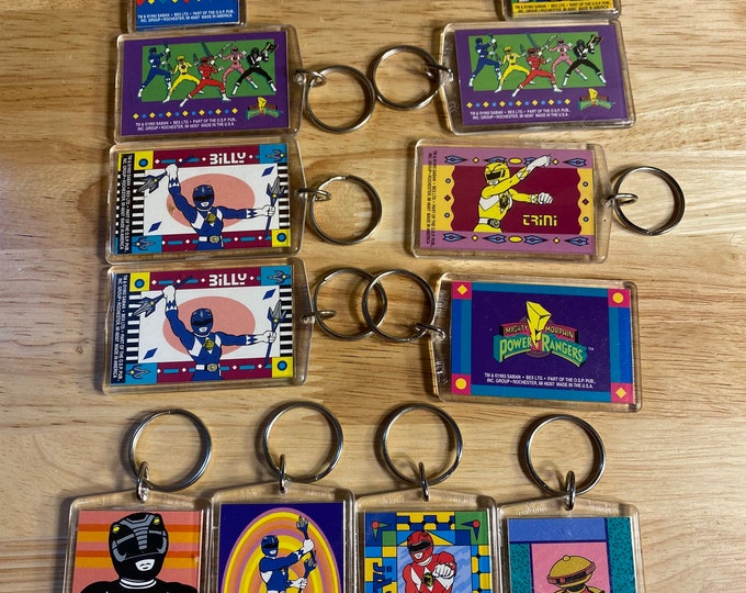 Vintage Power Rangers Key Chains // Keyrings Keycahins // Lot of 13 ...