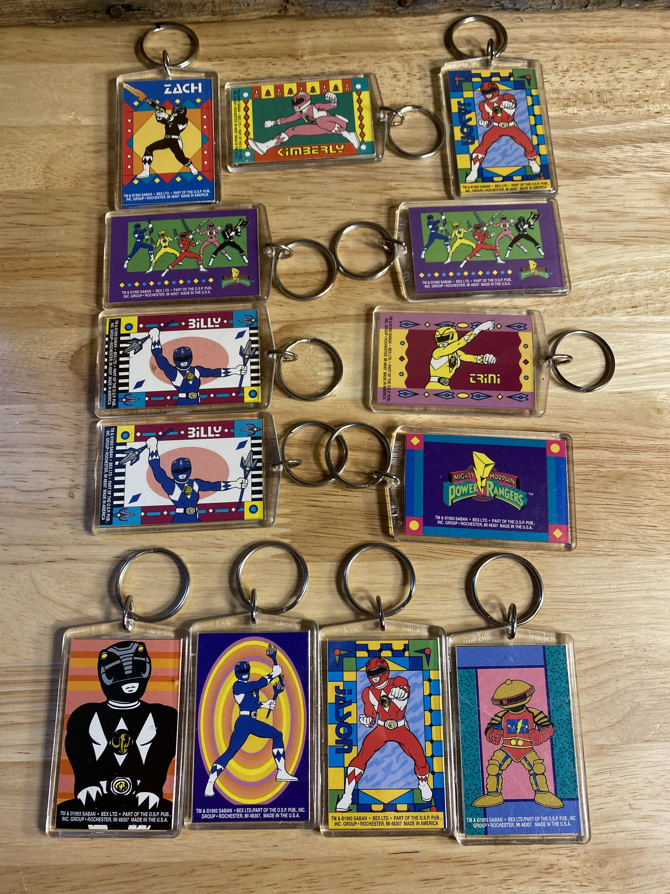 Vintage Power Rangers Key Chains // Keyrings Keycahins //