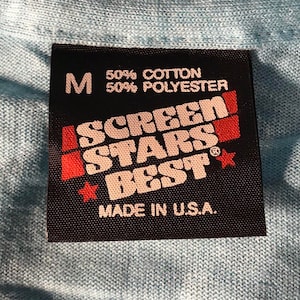 T-shirt Vintage Screen Stars // Nuovo vecchio stock // T-shirt semplice vuota in magazzino // azzurro cielo // taglia media per adulti // rara maglietta sottile come la carta 50/50