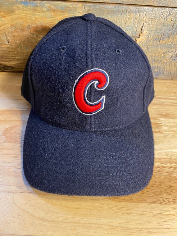 Vintage Cleveland Indians fitted Hat // 643 Sports speicalties fitted hat // wool blend // mlb baseball // navt blue cap // vintage retro