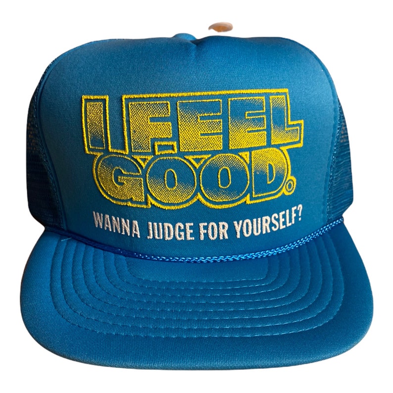 Vintage funny trucker hat // I feel good wanna judge for youself // funny saying humor hat // snapback cap // deadstock new old stock NOS image 1
