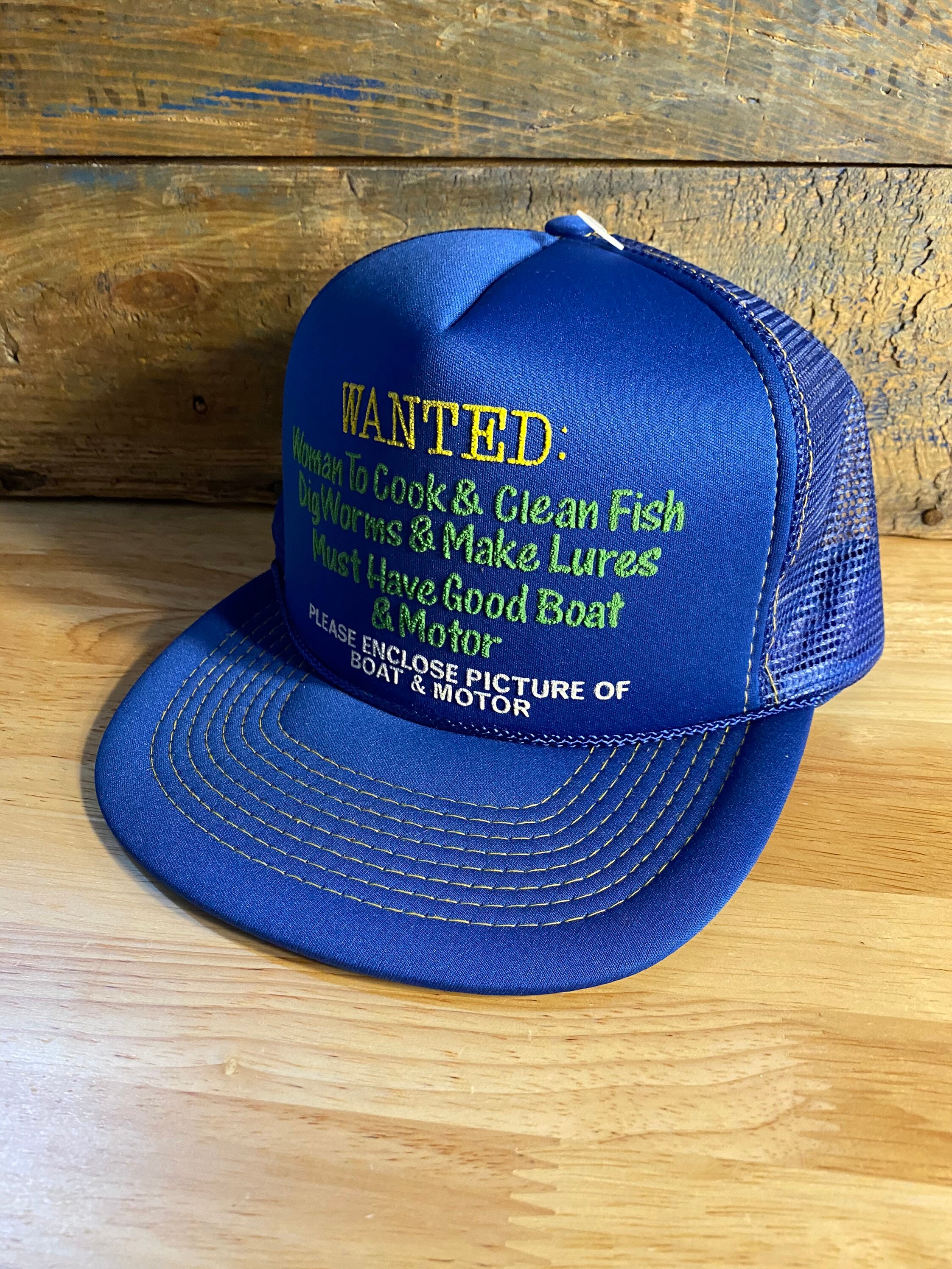Vintage 1990s Funny Humor Hard Work Fishing Trucker Hat