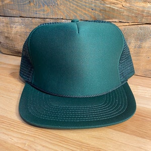 Vintage Green Foam Trucker Hat: Blank Snapback Cap