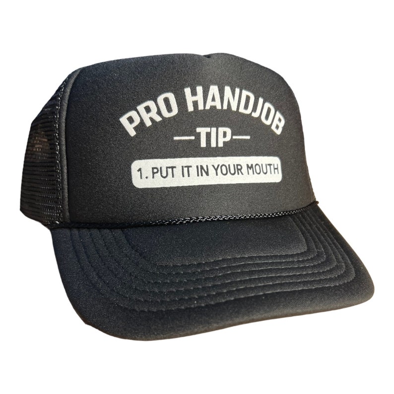 Pro Handjob Tip Put It In Your Mouth Funny Hat Black Etsy