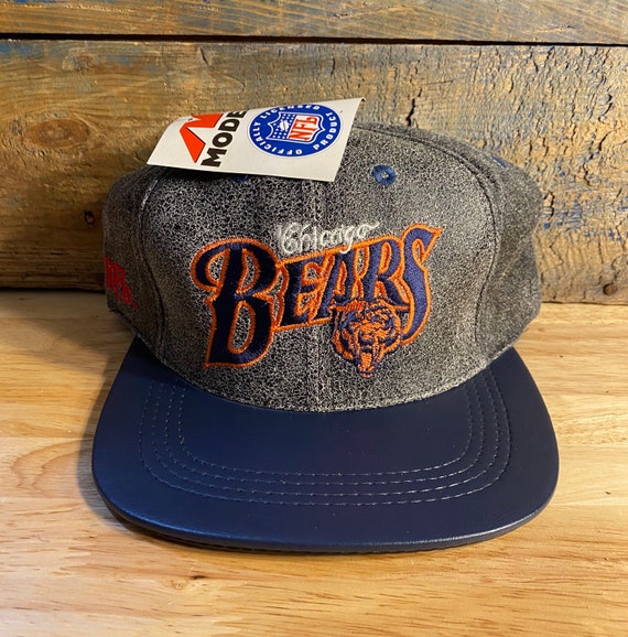 Vintage Chicago Bears Hat // Leather 