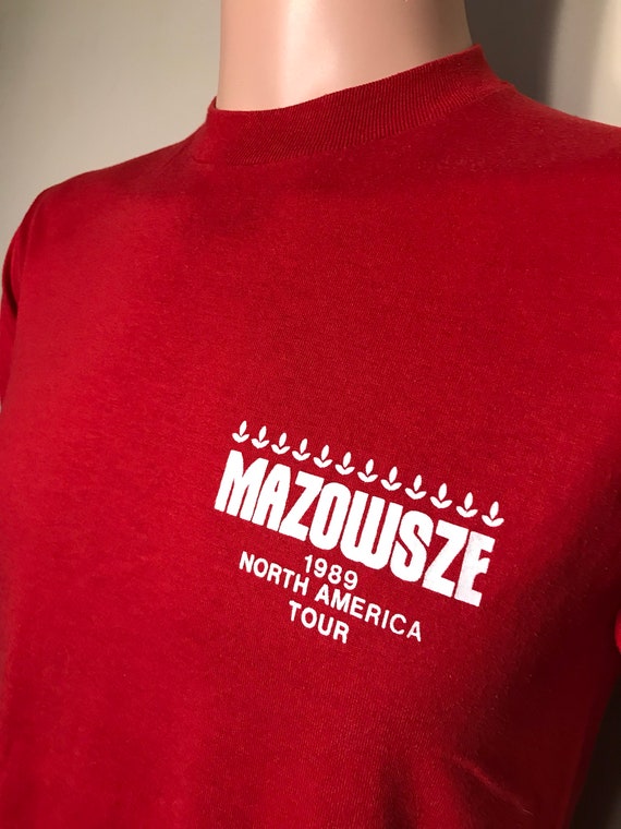 Vintage 1989 North America Tour Mazowsze T-shirt … - image 9