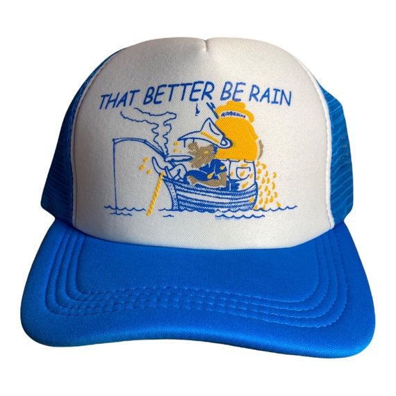 Buy Vintage Fishing Hat // Two Tone Trucker Cap // That Better Be Rain  Funny Hat // Novelty Cap // Boating Fishing Captain // Party Costume Cap  Online in India 