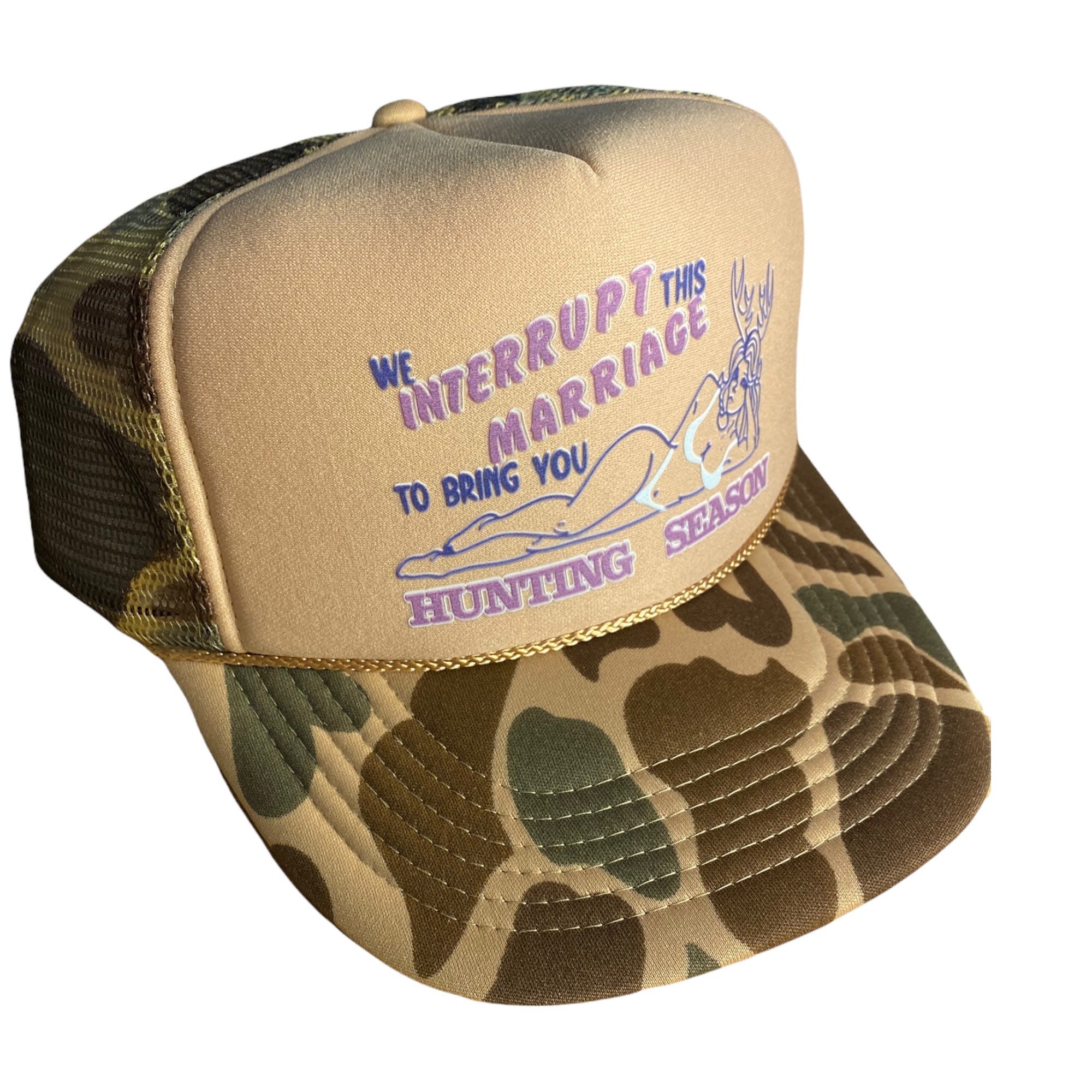 Vintage Camo Trucker Hat // Funny 