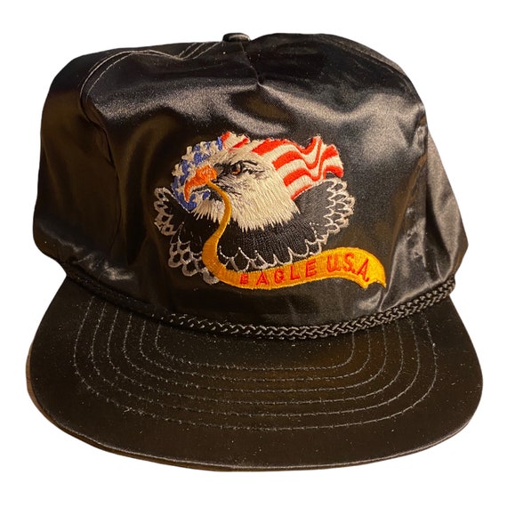 Vintage American Flag Bald Eagle Hat 