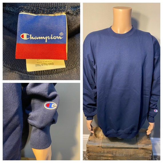 Vintage Champion blank sweatshirt // adult size X… - image 1