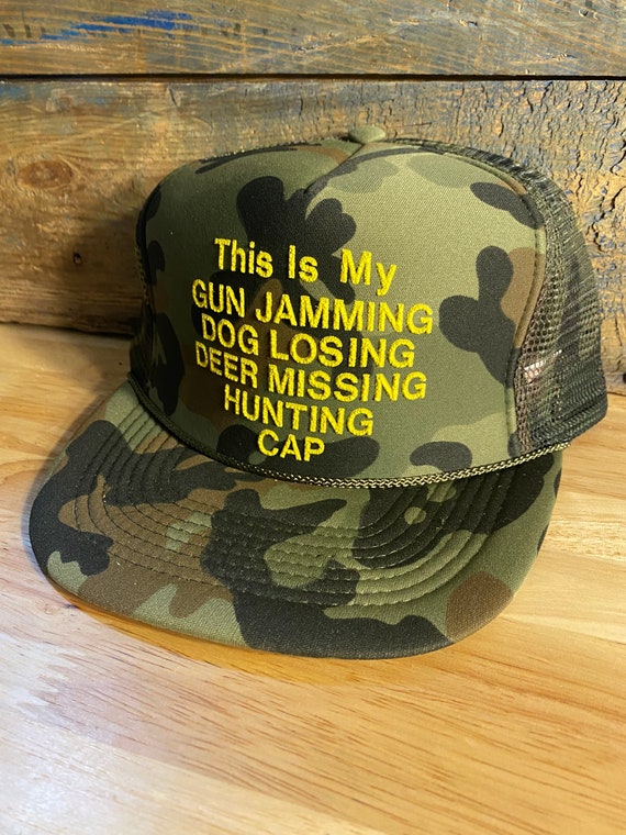 Vintage Camo Trucker hat // deadstock new old stock /… - Gem