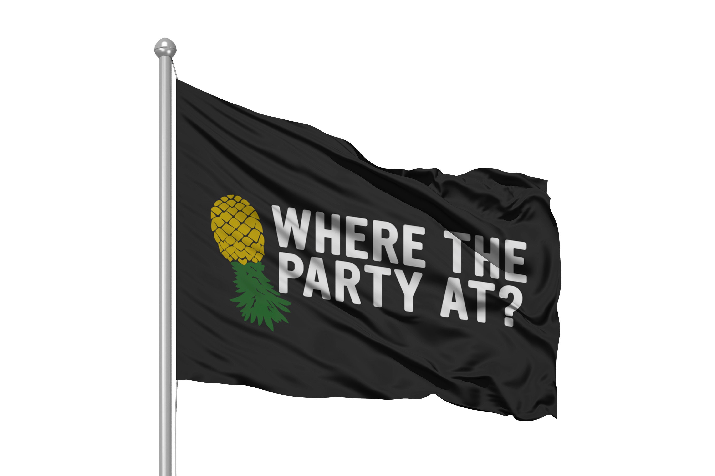 Where the Party at Flag // 3x5 Banner American Flag // Funny
