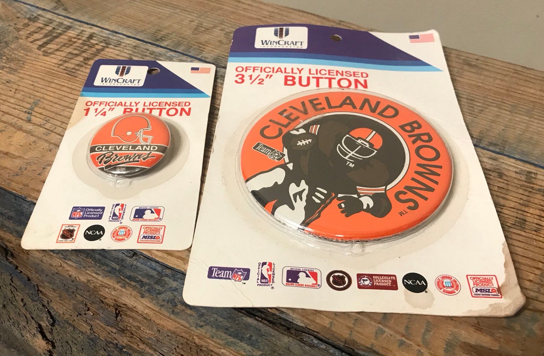 Vintage Cleveland Browns Pins // 1980s Set Collection // Large