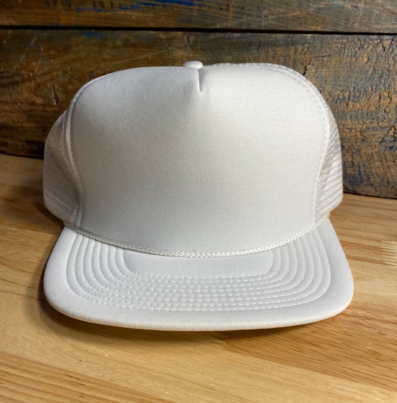 Vintage Blank Trucker Hat Vintage Snapback Hat White Etsy