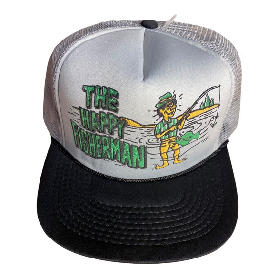 Happy Fisherman Funny Trucker Hat 