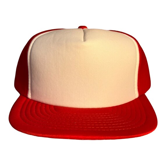 Vintage Blank Trucker Hat Vintage Snapback Hat Red White Etsy