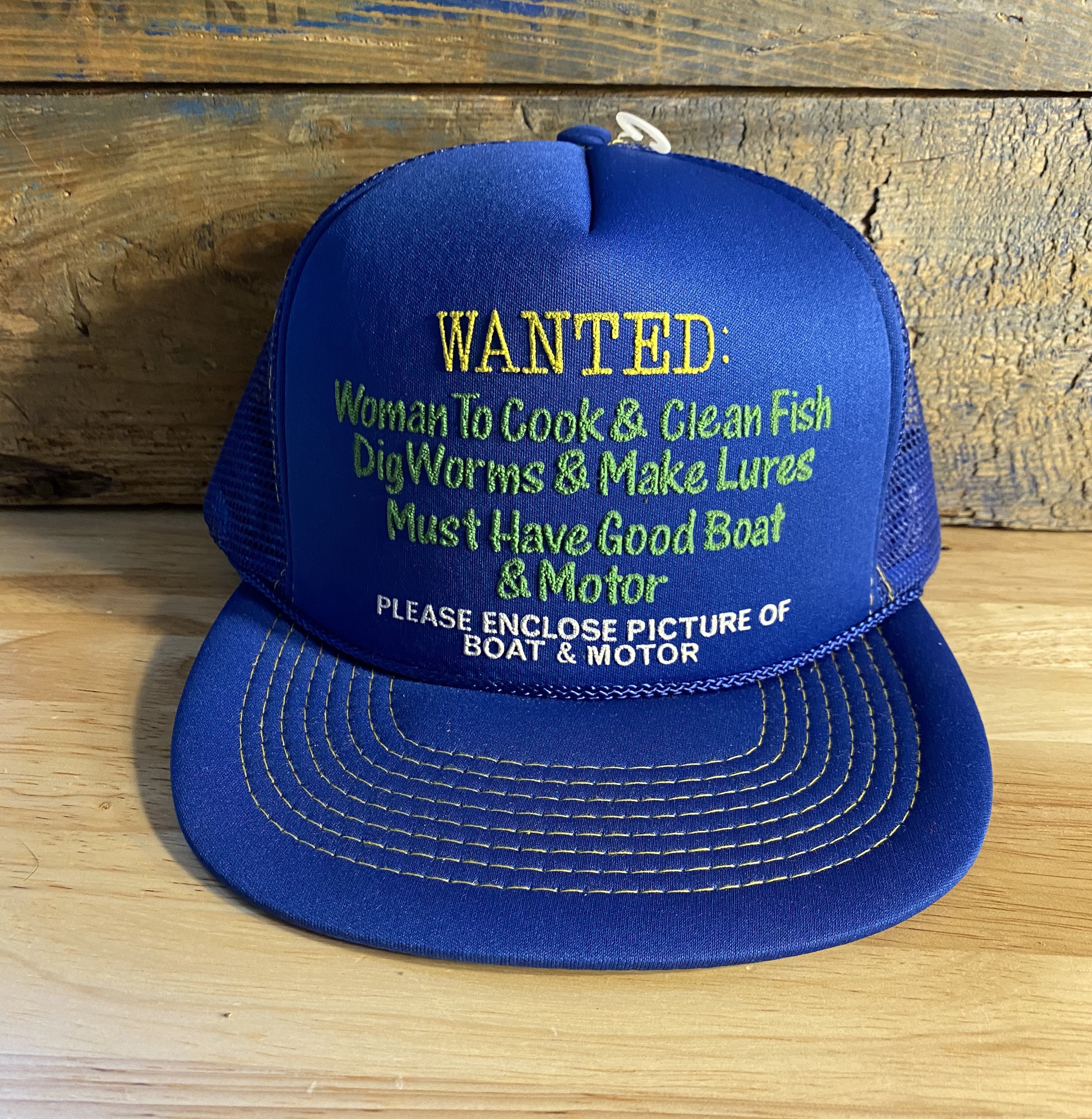 Vintage Fishing Hat // Funny Trucker Hat // Wanted Women to Cook and Clean  Fish // Mens Humor // Novelty Snapback Hat // New Old Stock NOS -   Canada