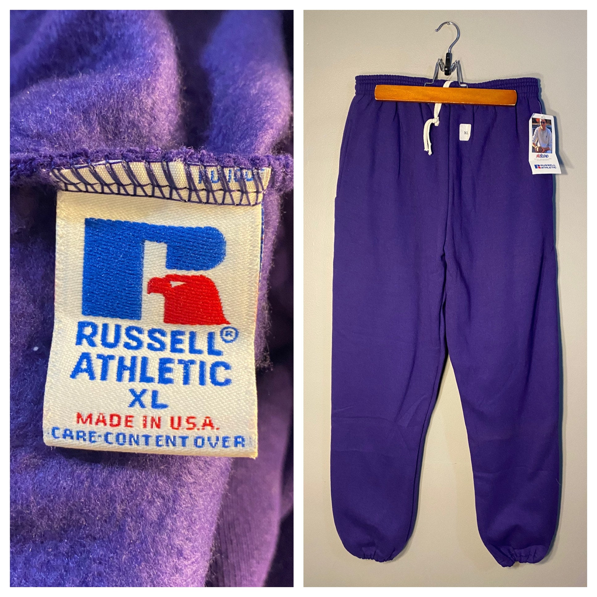 russell sweatpants size chart