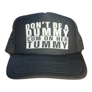 Funny Adult Humor Trucker Hat: Novelty Snapback Black Cap