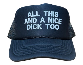 Funny Trucker Hat: Adult Humor Novelty Snapback Cap