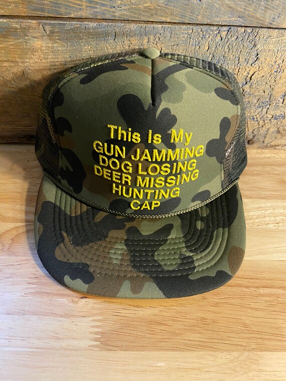 Vintage Camo Trucker hat // deadstock new old stock /… - Gem