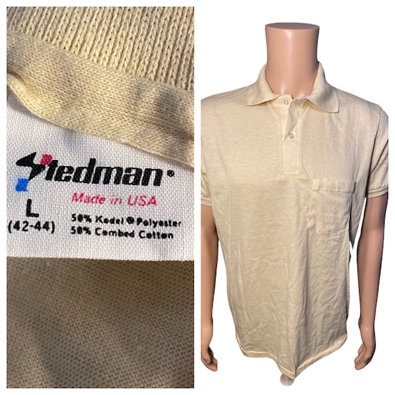 Vintage Stedman Polo pocket tshirt // NOS // deads