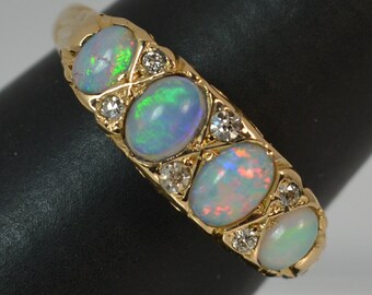 Gold opal ring | Etsy