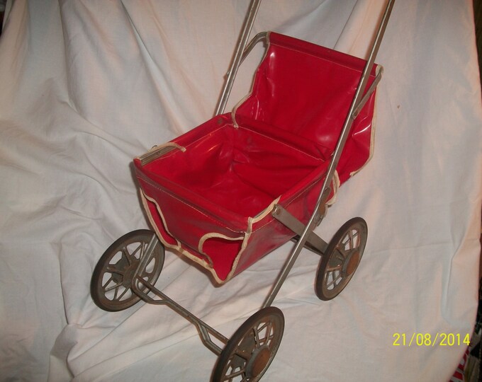 Vintage Vinyl/metal Childs Doll Stroller Etsy