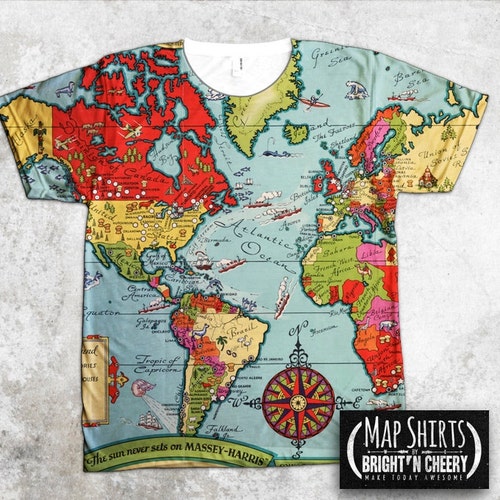 Iceland Tshirt Vintage CIA Map All Over Print Shirt - Etsy