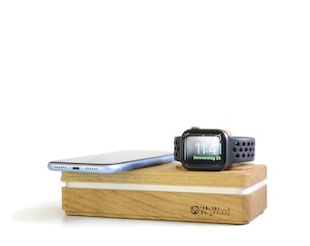 Dockit W2 - Wireless Charging Apple Dock for iPhone, Apple Watch 1-9 and Ultra MagSafe, Qi2 and more - Every cable included, 3in1