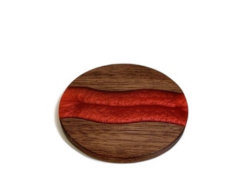 木とエポキシ樹脂のコースター - 手作り新築祝いギフト