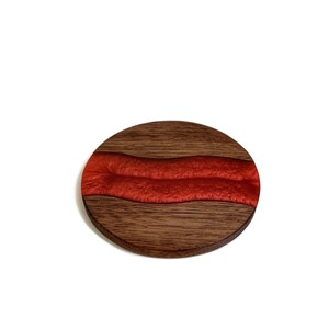 Coaster made from Epoxy Resin and solid Wood - Epoxyart - choose from different wood and epoxy colors . ideal housewarming gift