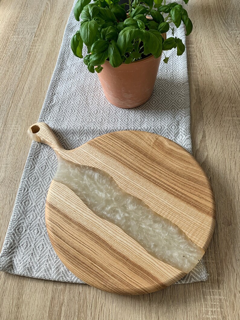 Tabla de servir tabla de quesos en madera maciza y resina Etsy México