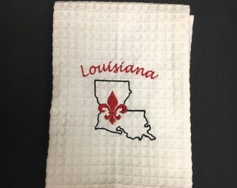 Louisiana Fleur De Lis Hand Towel