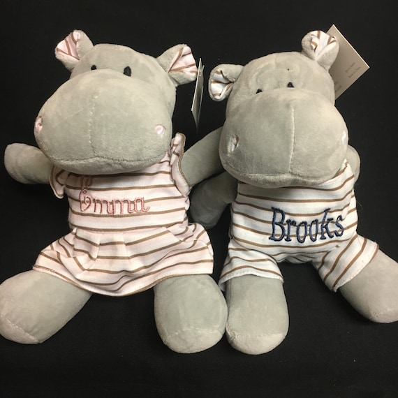 small stuffed hippo