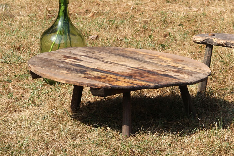 Antique Table Primitive Rustic Round Dining Antique Table Primitive Rustic Round Dining Image