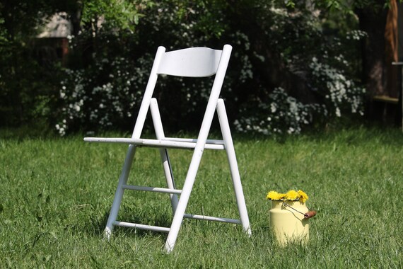 Patio Chair Wooden Folding Chair Vintage Garden Chair Etsy