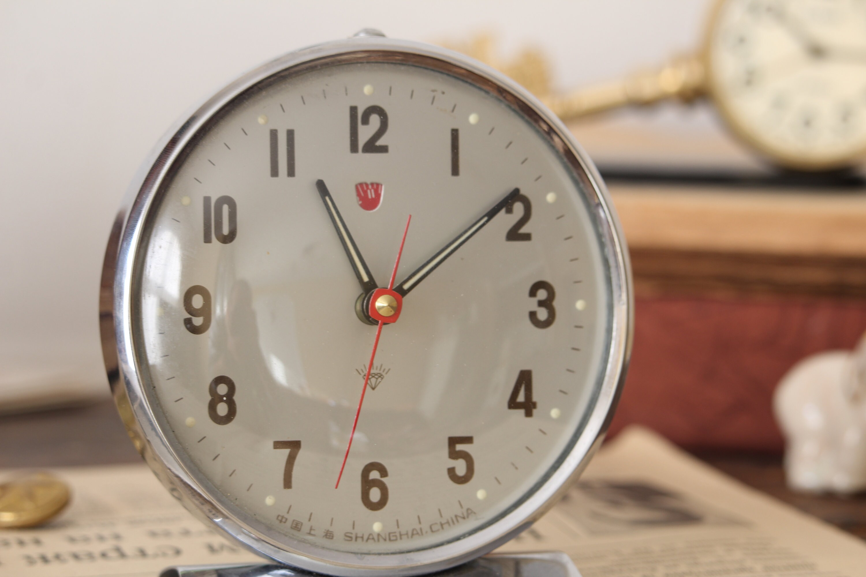 Vintage Chinese Alarm Clock Working Table Clock Retro Etsy