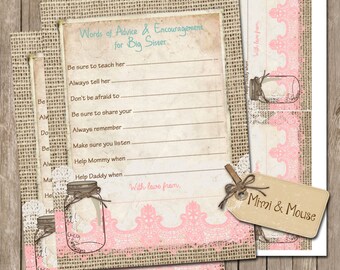 Big Sister Card Printable - Etsy