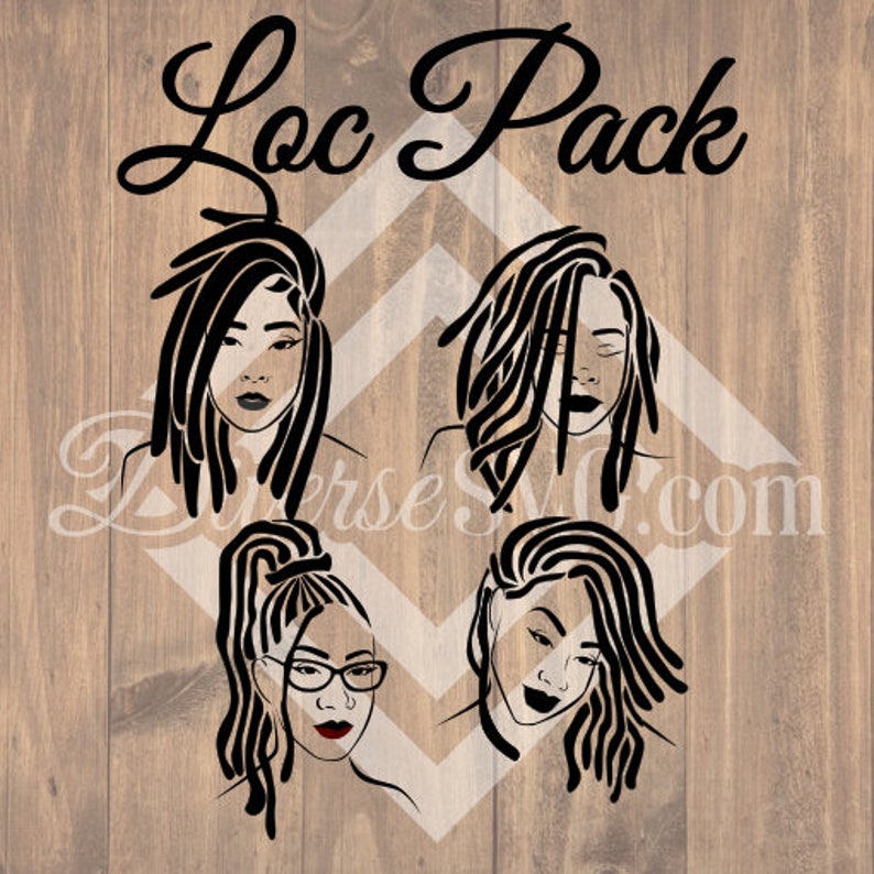 Download Black Girl Locs SVG Pack | Etsy