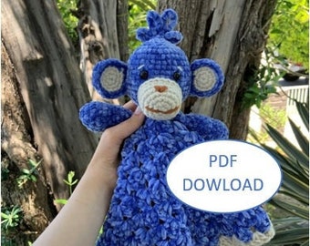Monkey Crochet Lovey - Mikey the monkey