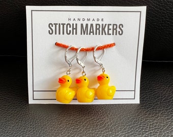 Rubber Ducky Stitch Markers (set of 3)
