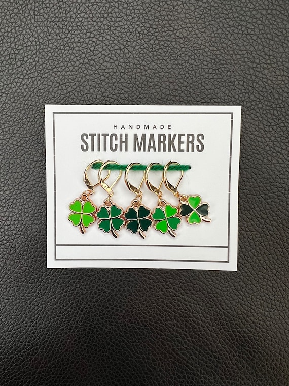 Clover Stitch Markers set of 5 
