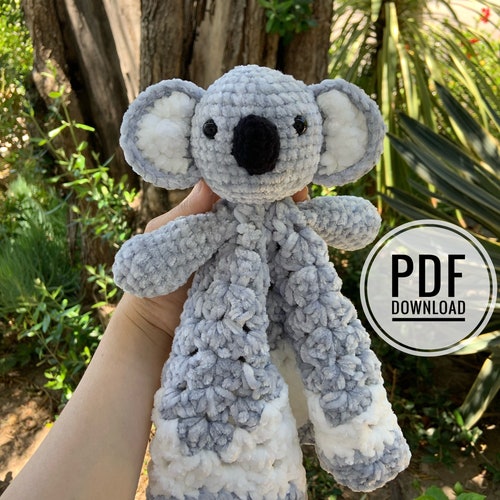 Cute Koala Lovey CROCHET PATTERN Koala Security Blanket PDF Etsy