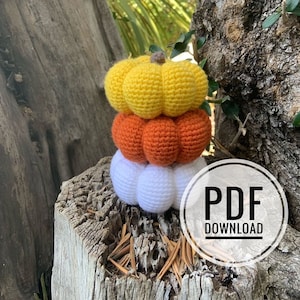 Basic Stitch Pumpkins Crochet Pattern Only- Halloween pattern - Crochet Pattern - Crochet Pumpkins - Pumpkin Pattern