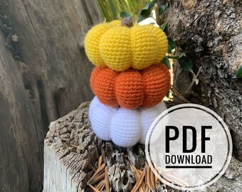 Basic Stitch Pumpkins Crochet Pattern Only- Halloween pattern - Crochet Pattern - Crochet Pumpkins - Pumpkin Pattern