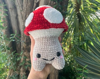 Mushroom Plush - Velvet Plushie - Mushroom toy