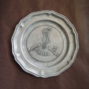 Cockatoo Inn Pewter Plate by Craft American Bon Chef, Hollywood History, Conversation Piece