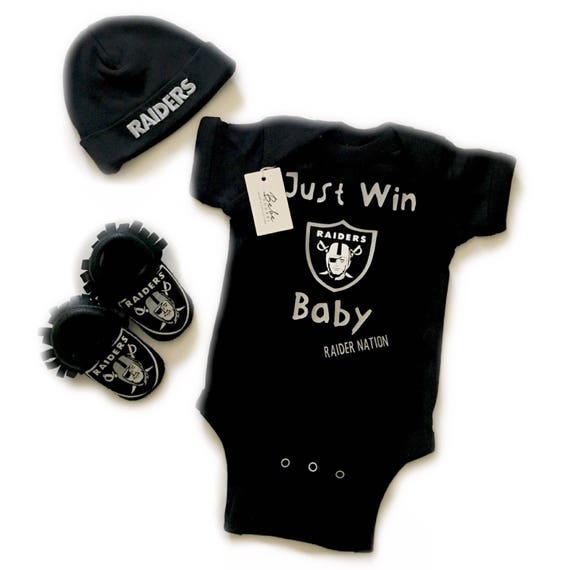 raiders just win baby shirt